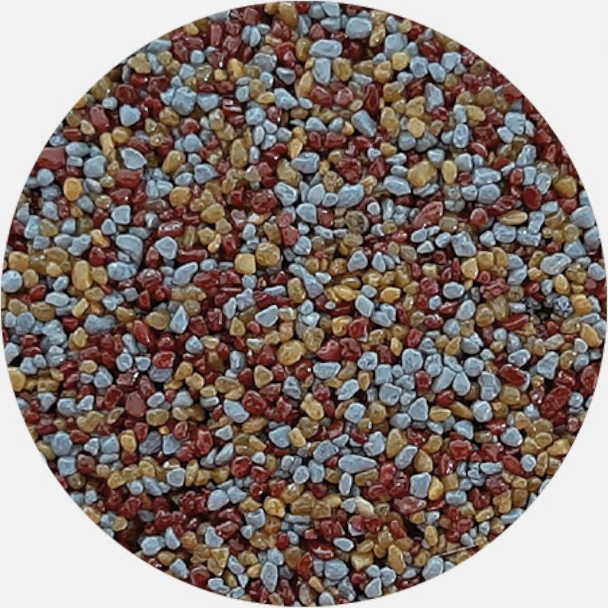 Kamenivo pro Tekutou dlažbu červenohnědá-okrová-šedá 15