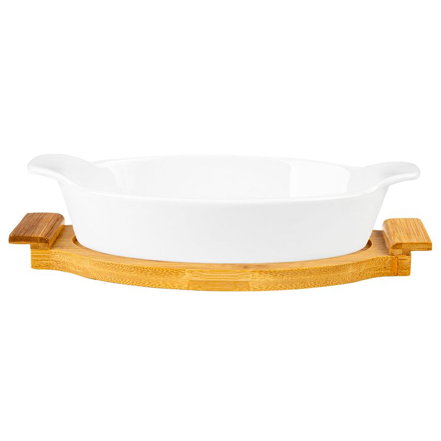 Keram. nádoba modeno na podst. bambus. ovál 28