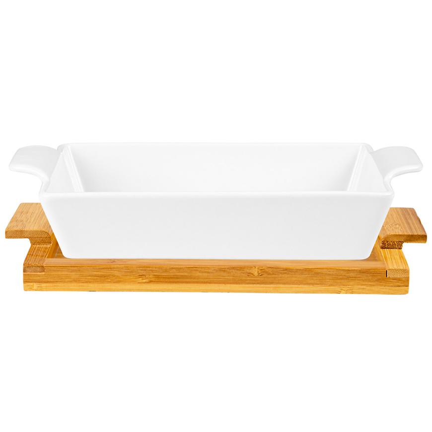 Keram. nádoba modeno na podst. bambus.obdelník 26cm 2n9 BAUMAX