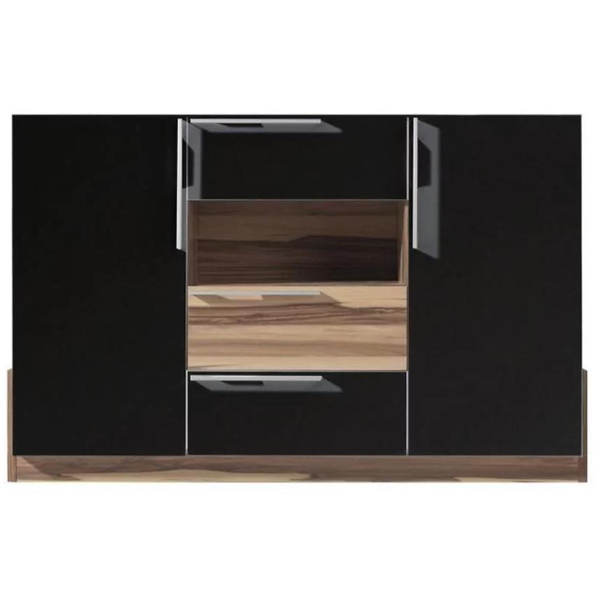 Komoda 140 Morena Černá/Orech Baltimore BAUMAX