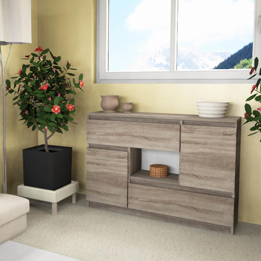 Komoda 2+2 120cm Dub Sonoma BAUMAX