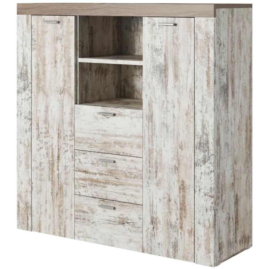 Komoda Amy 118 cm Canyon White Pine BAUMAX