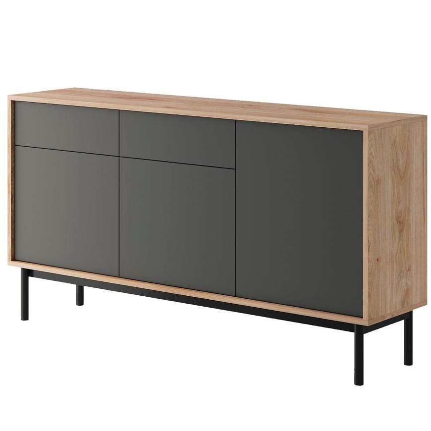 Komoda Basic 154cm Jackson Hickory/Grafit BAUMAX