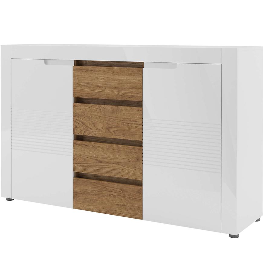Komoda Belfort 150cm Ořech San Diego/Bílá BAUMAX