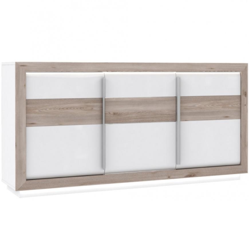 Komoda Canne 193 cm Dub Nealson/Bílý Lesk BAUMAX