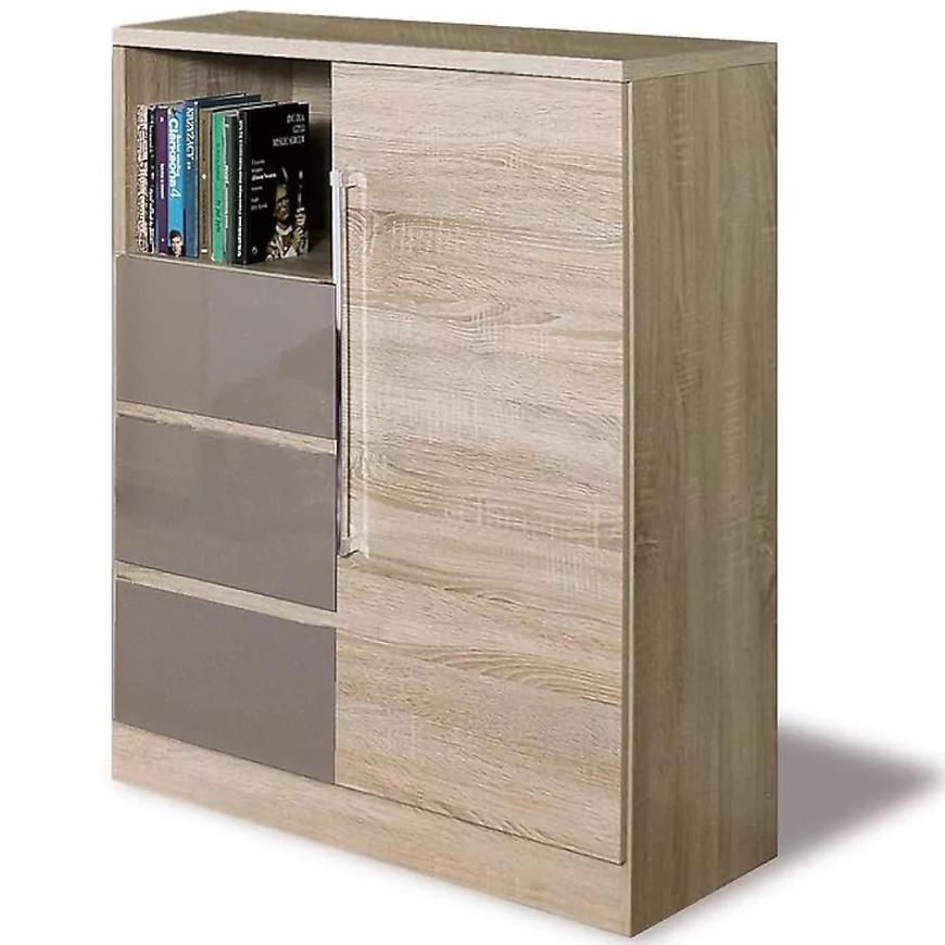 Komoda Denver 85cm Dub Sonoma/Cappuccino BAUMAX