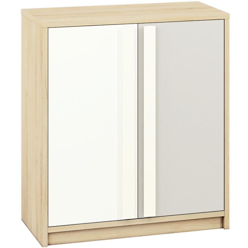 Komoda Drop 83cm Buk Fjord/Sivá Patina BAUMAX