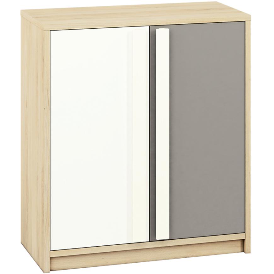 Komoda Drop 83cm Buk Fjord/Sivá Patina BAUMAX