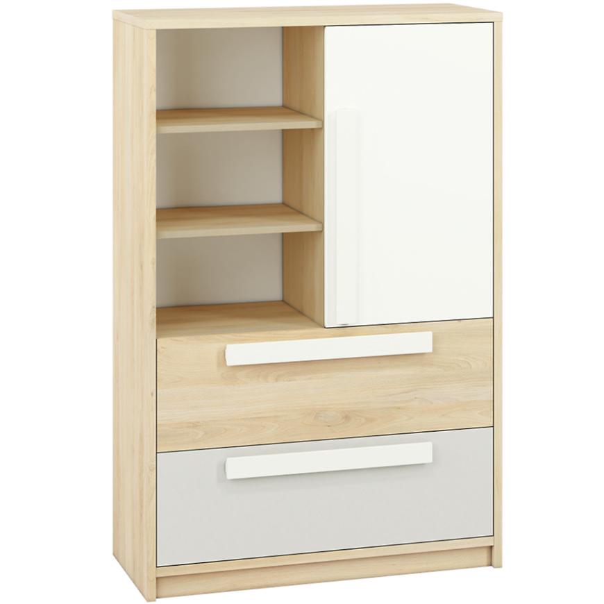 Komoda Drop 92cm Buk Fjord/Svetlo Sivá BAUMAX