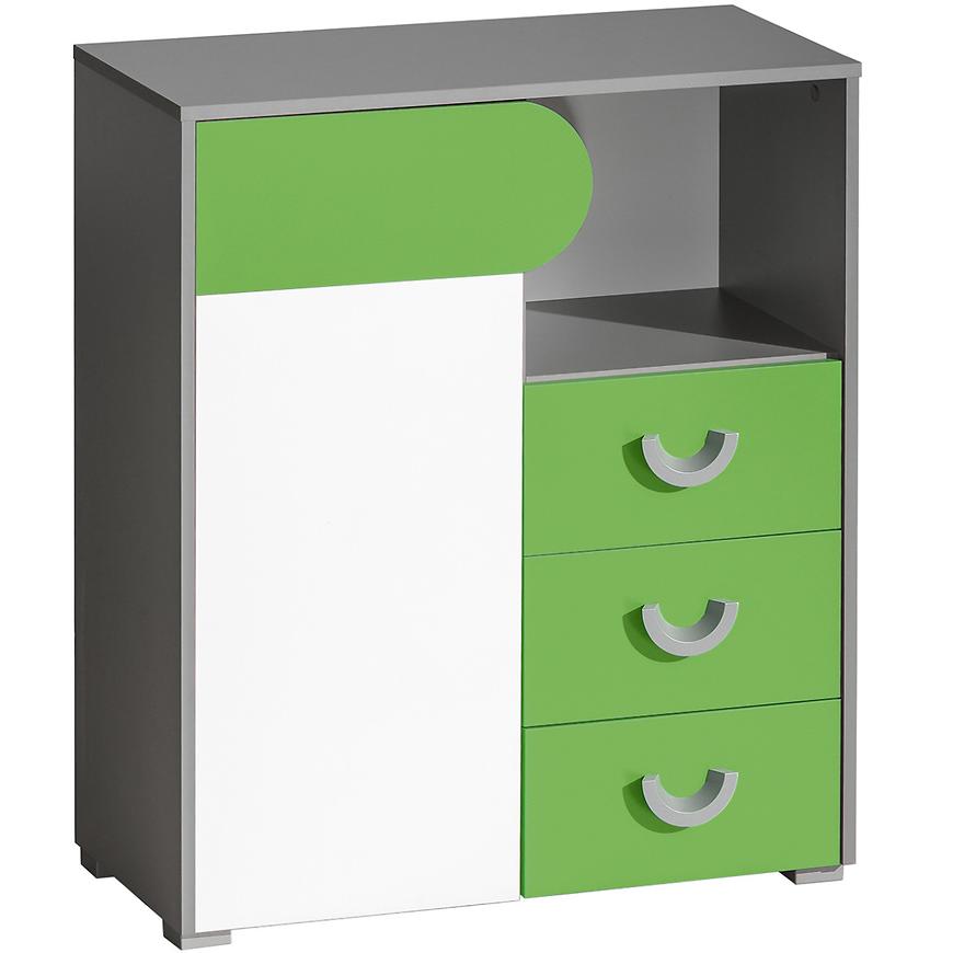 Komoda Futuro 80cm Zelený/Bílý/Grafit BAUMAX