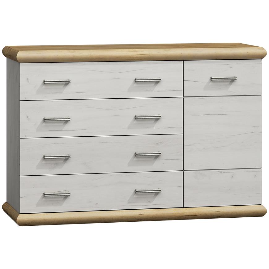 Komoda Kora 136cm Kraft Zlatý/Kraft Bílá BAUMAX