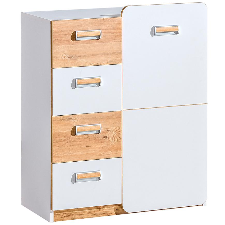 Komoda Lorento 80cm Dub Nash/Bílá BAUMAX