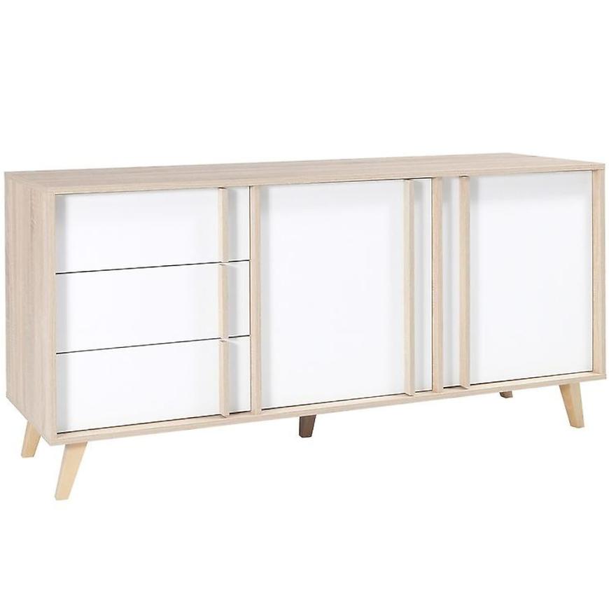 Komoda Malmo 03 165 cm Dub Sonoma/Bílá BAUMAX