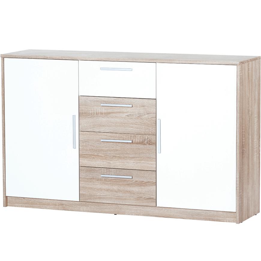 Komoda Milo 145cm Dub Sonoma/Bila BAUMAX