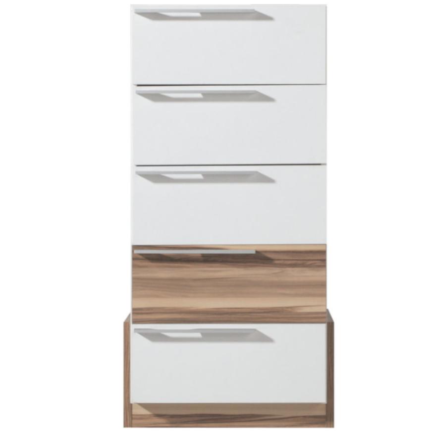 Komoda Morena 55cm Bila Lux/Orech Baltimore BAUMAX