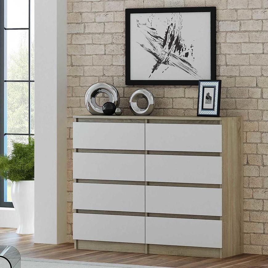 Komoda Pari 118cm Bílá/Dub Sonoma BAUMAX