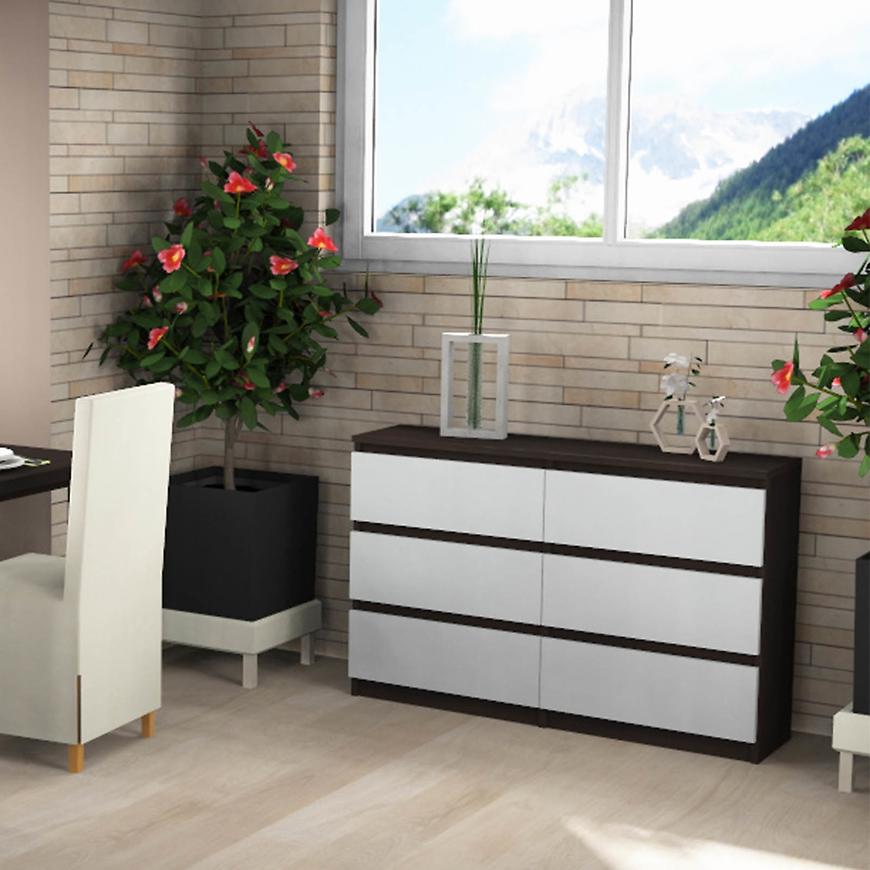 Komoda Pari 118cm Wenge/Bílá BAUMAX