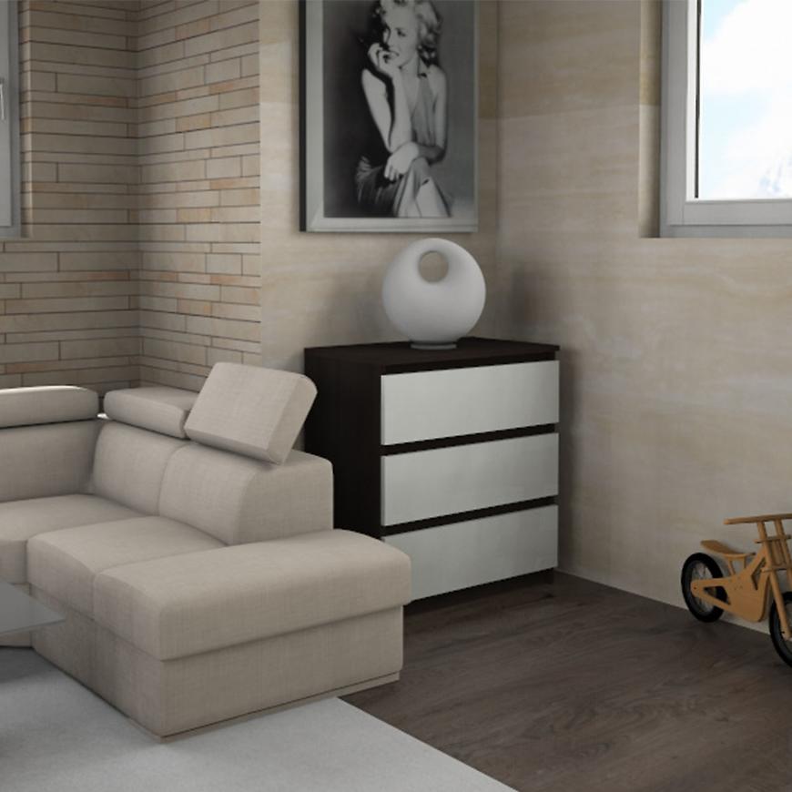 Komoda Pari 70cm Wenge/Bílá BAUMAX