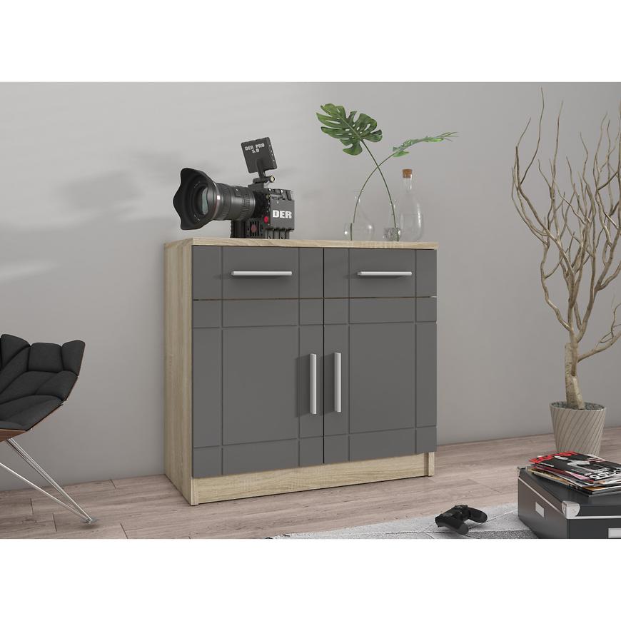 Komoda Paris 69cm Grafit/Dub Sonoma BAMAX