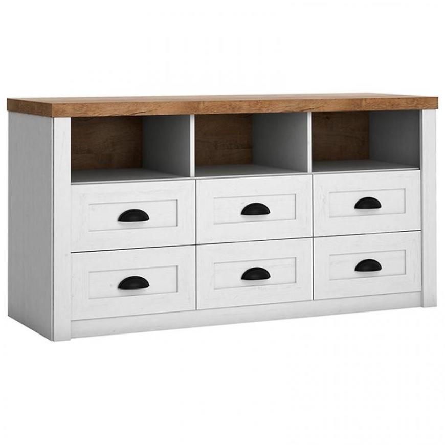 Komoda Prowansja 130cm Borovice Andersen/Dub Lefkas Tmavě BAUMAX