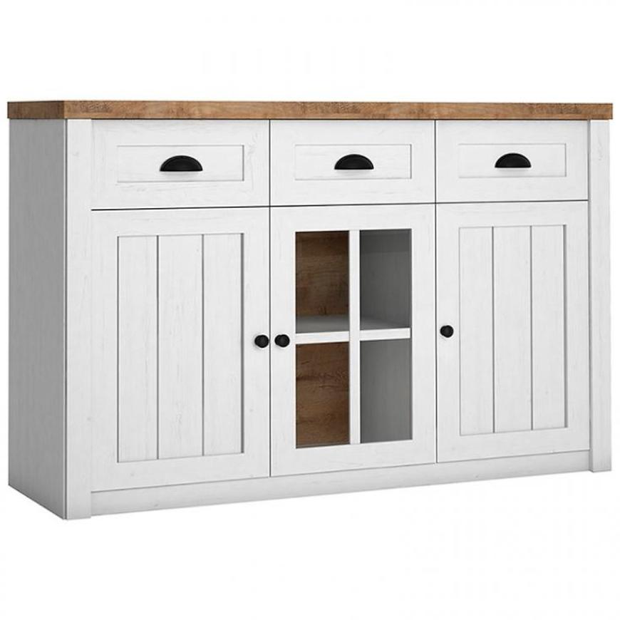 Komoda Prowansja 133cm Borovice Andersen/Dub Lefkas Tmavě BAUMAX