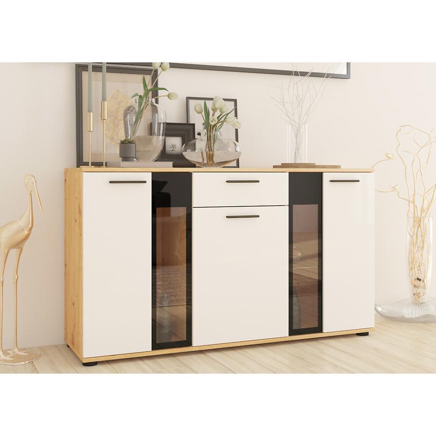 Komoda Salsa 140cm Bílý/Dub Artisan BAUMAX