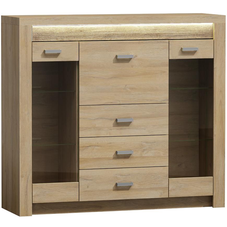 Komoda Sklo Ibis 137cm Dub Grandson BAUMAX