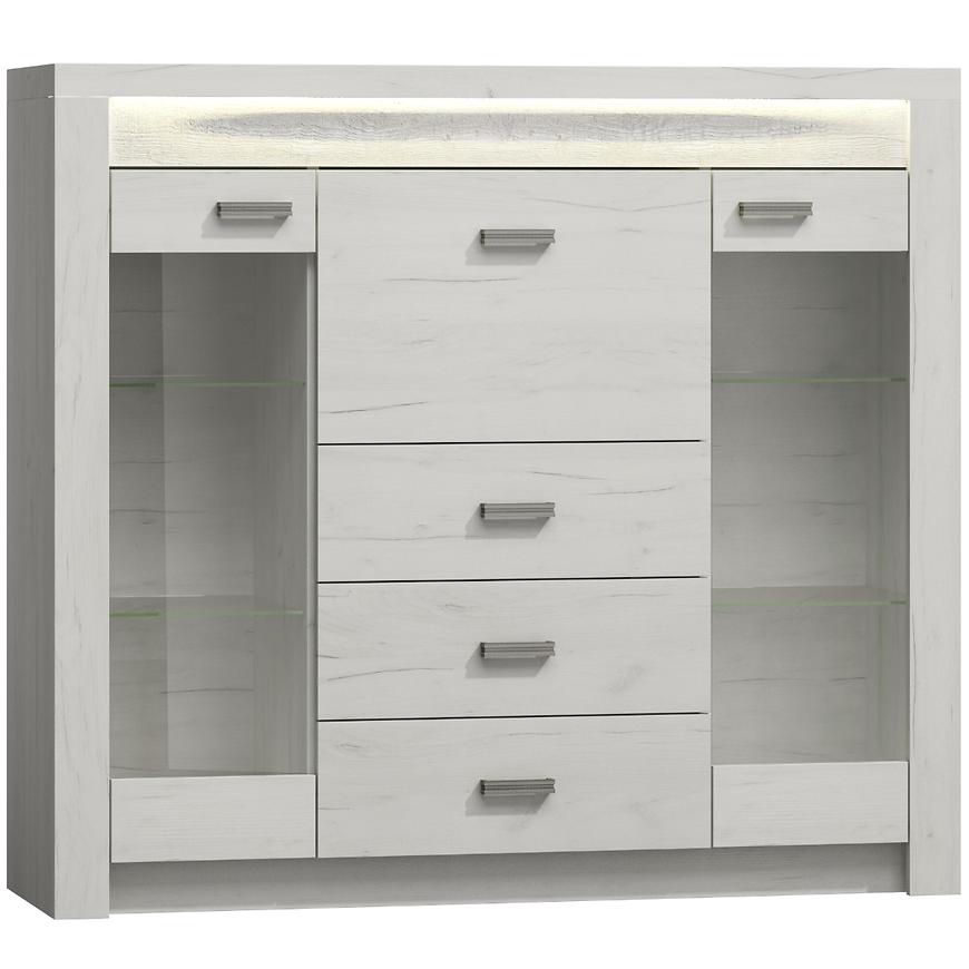 Komoda Sklo Indianapolis 137 cm Kraft Bily BAUMAX