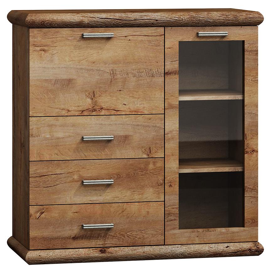 Komoda Sklo Kora 115cm Jasan Světlý BAUMAX