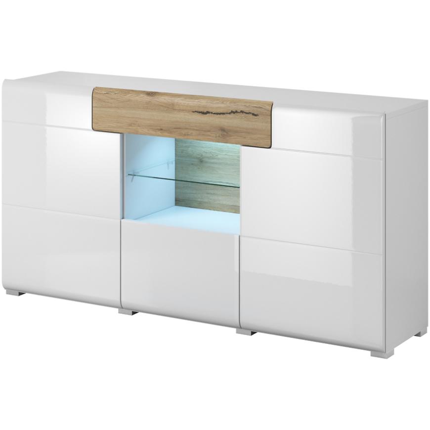 Komoda Toledo 159 cm Dub San Remo/Bílá BAUMAX