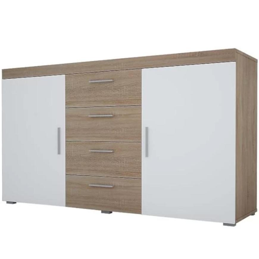 Komoda Tom 150 cm Dub Sonoma/Bílý BAUMAX