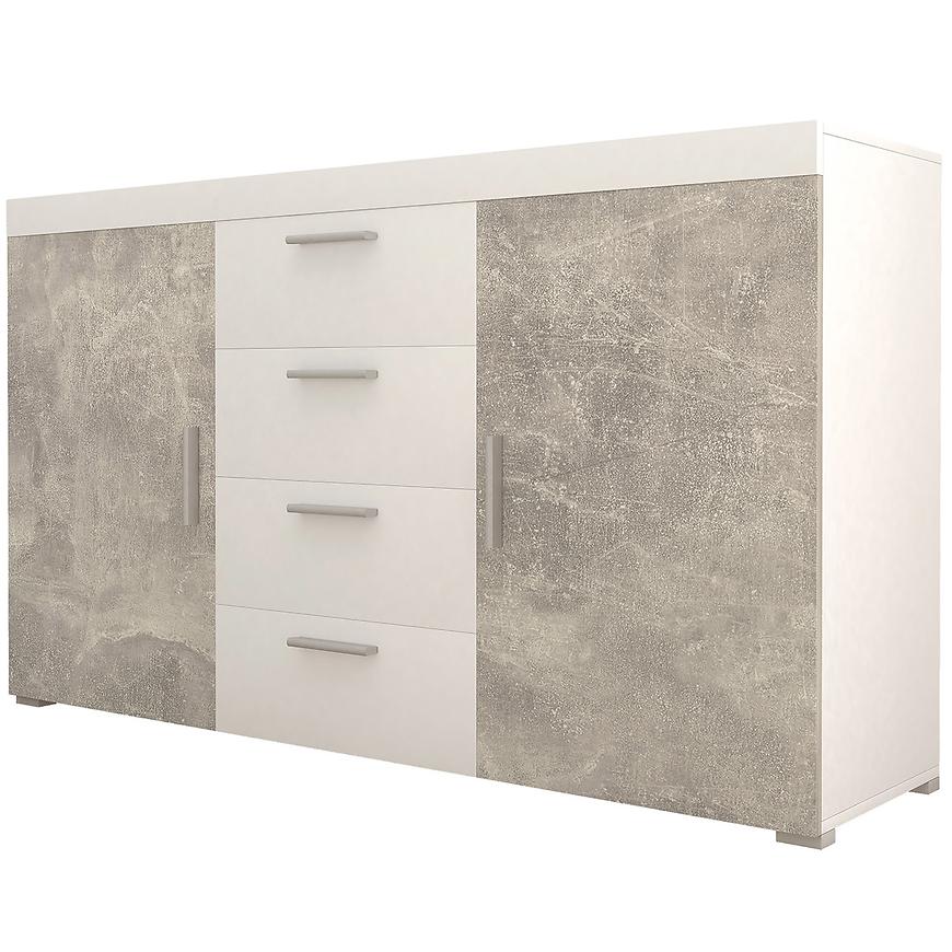 Komoda Tom 150cm Bílý/Beton BAUMAX