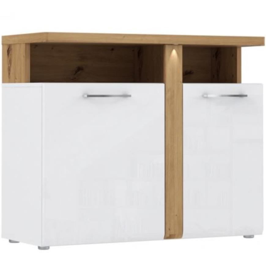 Komoda Tuluza 104 cm Bílý/Dub Artisan BAUMAX