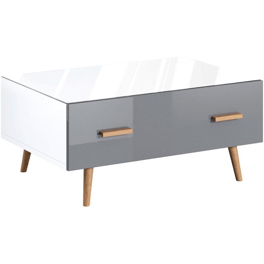 Konferenční Stolek 90cm Brilo Bílá/Šedá Lak BAUMAX