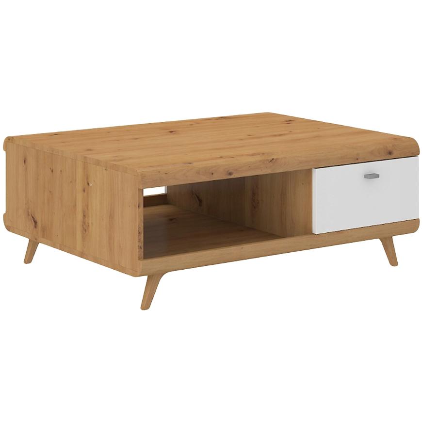 Konferenční Stolek Bergen 100 cm Dub Artisan/Bílá Lesk BAUMAX