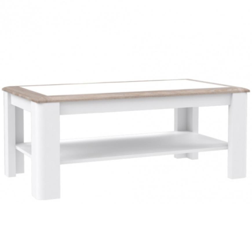 Konferenční Stolek Canne 110 cm Dub Nealson/Bílý Lesk BAUMAX