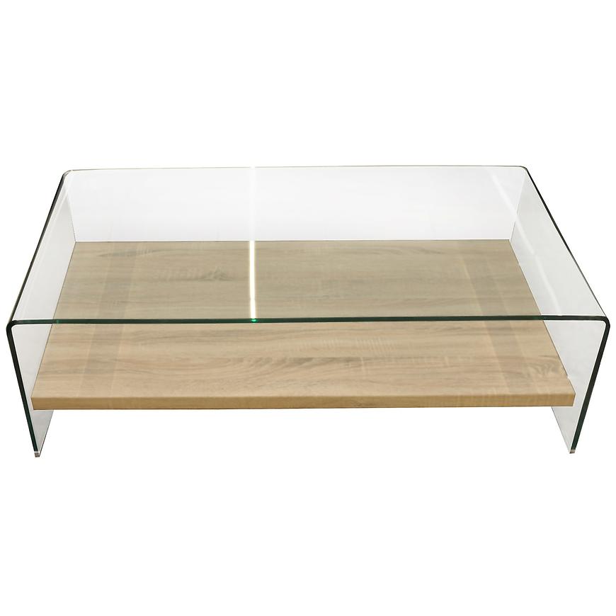 Konferenční Stolek Claus 110cm Sklo/Dub BAUMAX