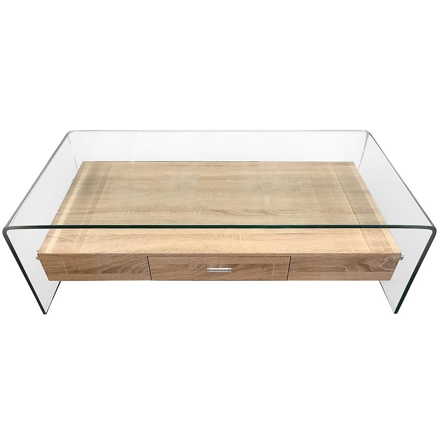 Konferenční Stolek Pakos 110cm Sklo/Dub BAUMAX