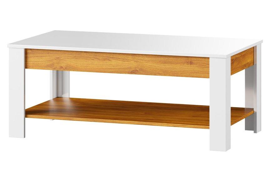 Konferenční Stolek Visio 110 cm Dub Camargue/Bílý BAUMAX