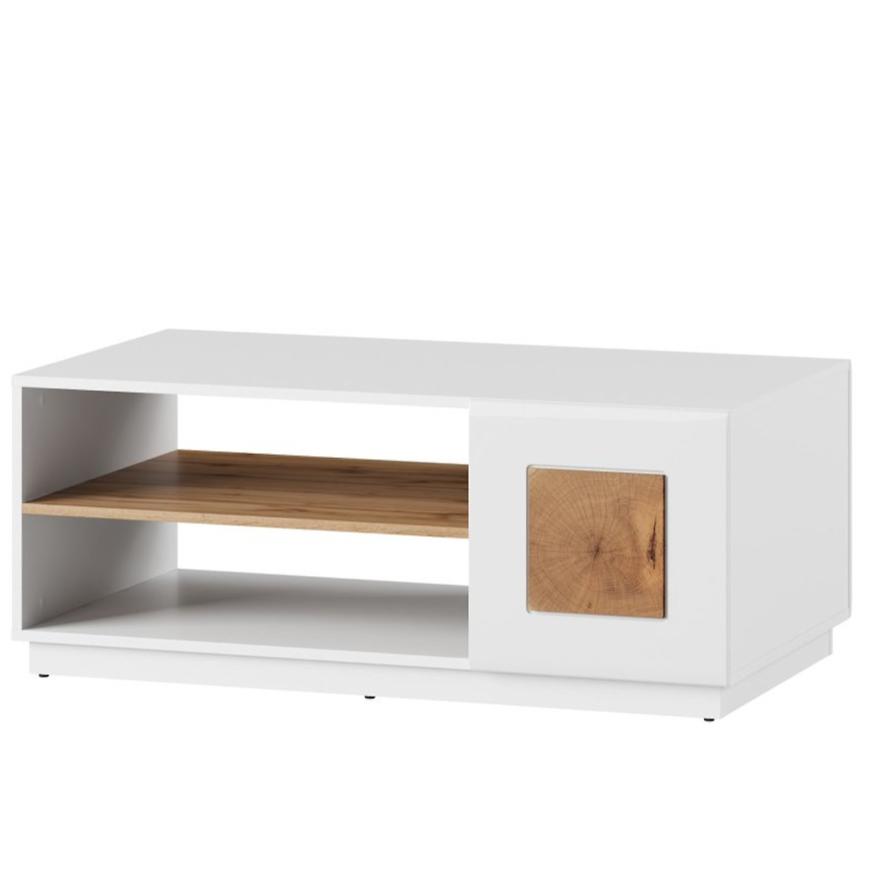Konferenční stolek 41 Wood 110 cm Bila/Dub Wotan BAUMAX