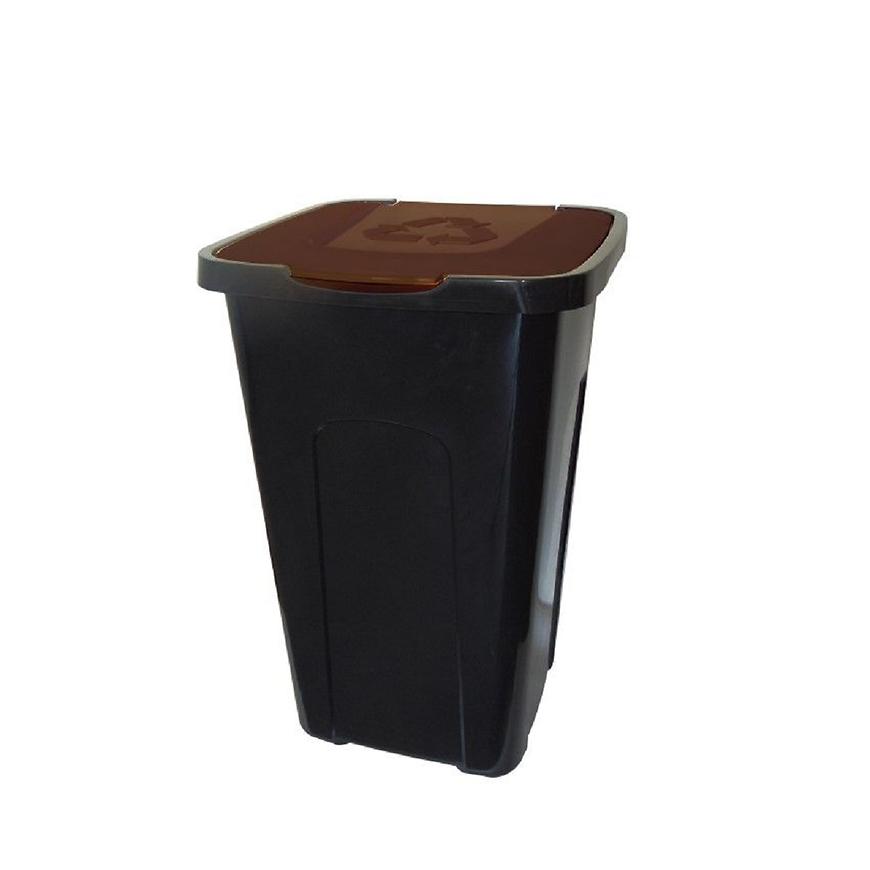 Koš 50 L pro třídění odpadu hnědá BAUMAX