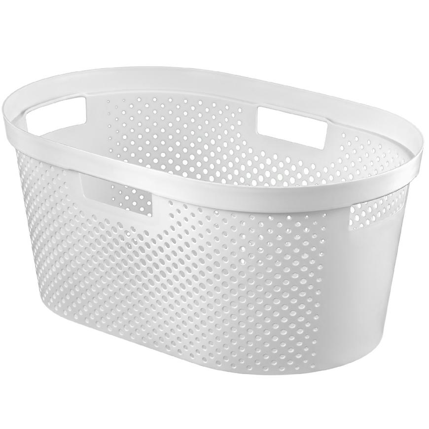 Koš na čisté prádlo a infinity 40l 231011 bílá BAUMAX