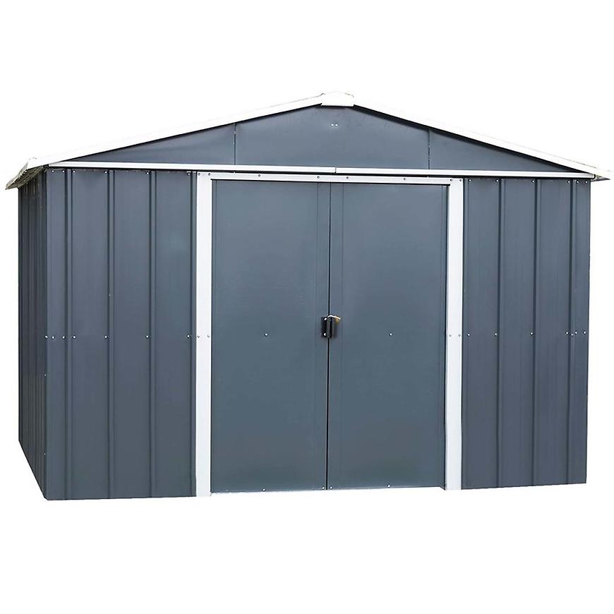 Kovový zahradní domek antracit 108aeyz 303 cm x 237 cm BAUMAX