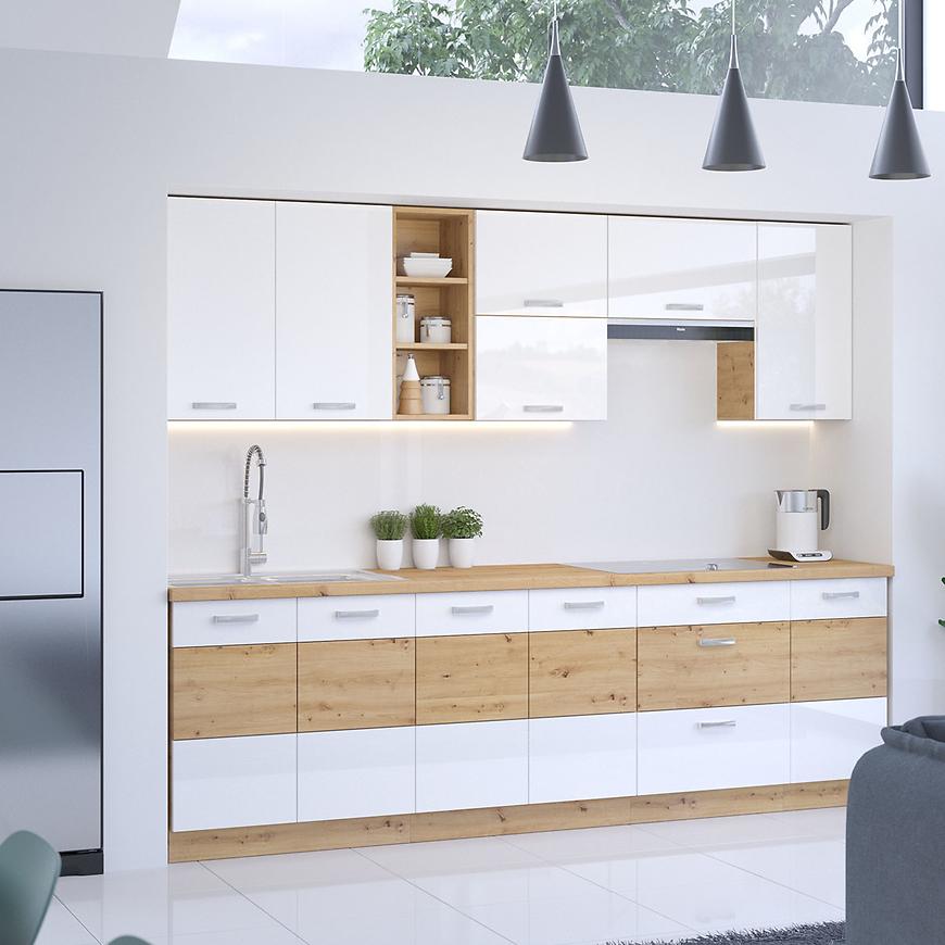 Kuchyňská linka Artisan 260 cm Bílá Lesk Bez Pracovní Deskou BAUMAX