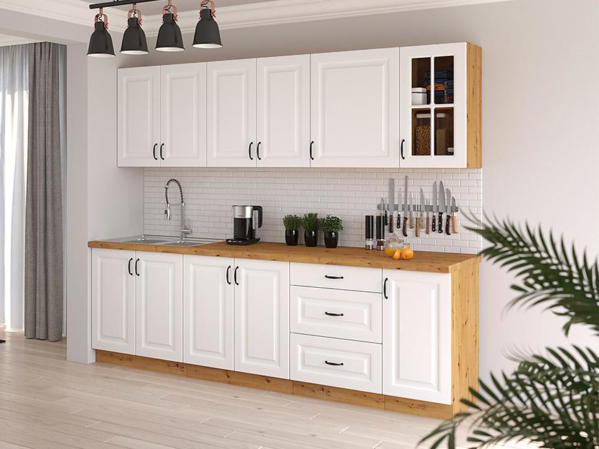 Kuchyňská linka Stilo 260 Bílá Mat/Artisan Bez Pracovní Deskou BAUMAX