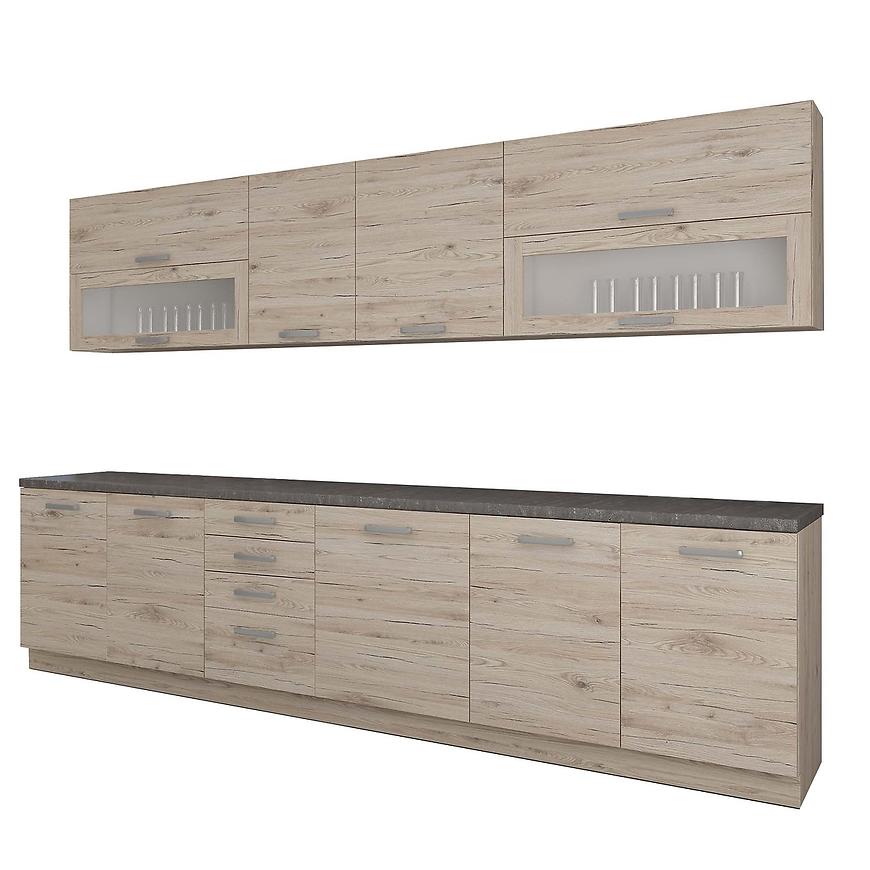 Kuchyňská linka dub Bordeaux 260 Bez Pracovní Deskou BAUMAX