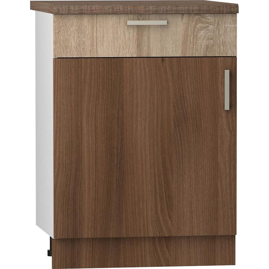 Kuchyňská skříňka Blanka Sonoma/Akát d60 s/1 p/l zb BAUMAX
