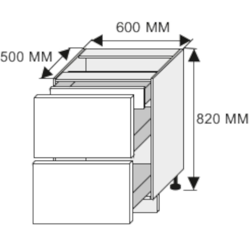 Kuchyňská skříňka Essen Grey D2E/60/1E BAUMAX