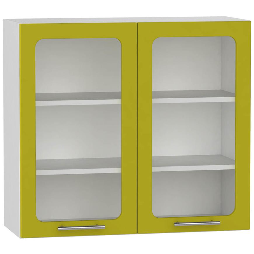 Kuchyňská skříňka Hana Zelený Lesk/Bílá WS80 BAUMAX