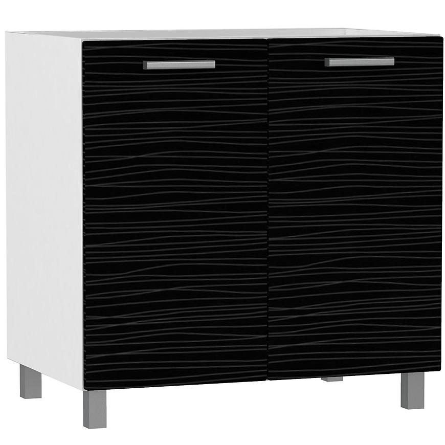 Kuchyňská skříňka Megan White/Black Hologram Line D80 BB BAUMAX